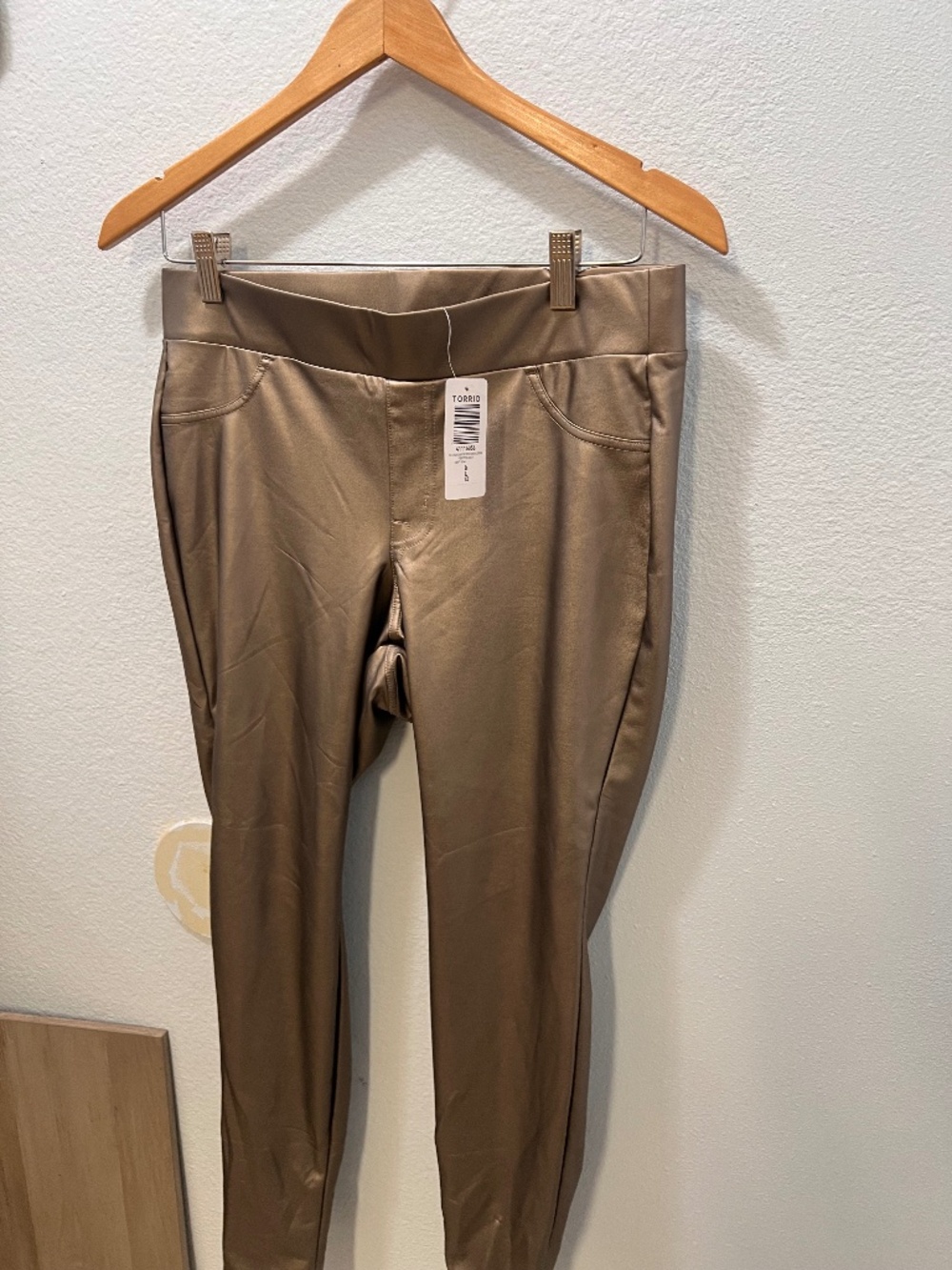 NWT Torrid Metallic Bronze Faux Leather Pants